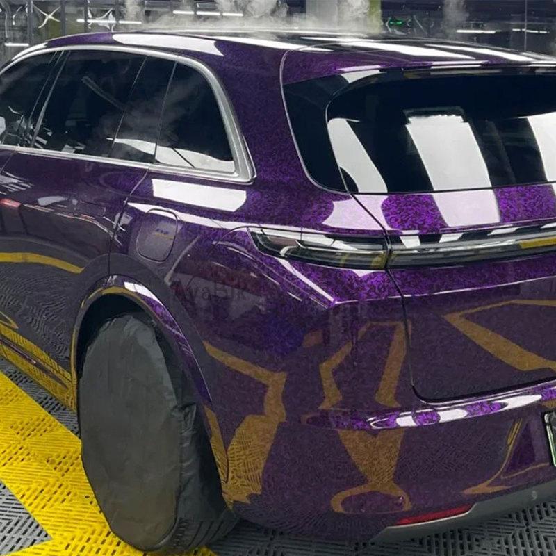 20/50cm x152cm PET Karbonová Vlákna Samolepky na Auto Fialová Krystalická Vinylová Fólie Auto Wrap Decal Auto Tuning Kryty pro Autopříslušenství