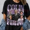 Colin Firth 90s Retro Homage T Shirt Vintage Casual Top For Fans Vintage Washed Stylish Comfortable Stretched Homme Fashion
