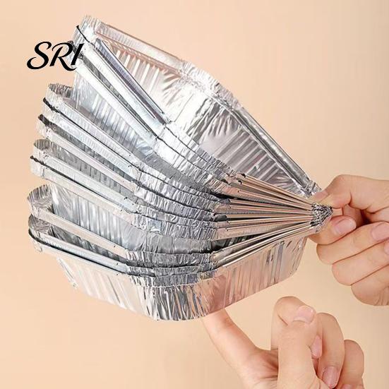 Disposable Baking Pans 10 Pcs Tin Foil Box Aluminum with Temperature Lock Insulation Insulated Cover for Cakes Pies Casseroles Oven Safe Easy