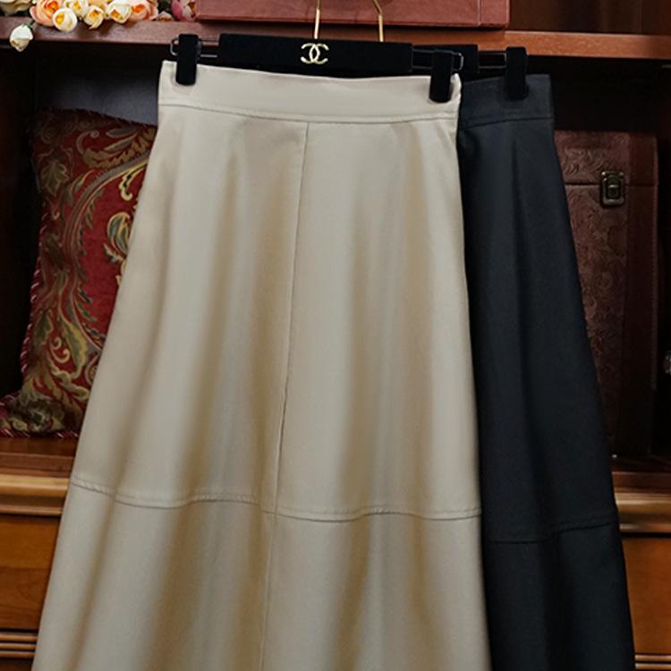 Hepburn Style Elegant Luster Fabric Flared Midi Flower Bud Skirt
