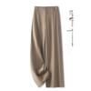 Women's Gray Wide-Leg Draping Pants - Spring/Autumn 2025 Casual, Floor-Length, Loose, Slimming, Straight-Leg Style