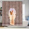 Floral Butterfly Shower Curtain Vintage Botanical Washable Fabric Decor Bathroom Set