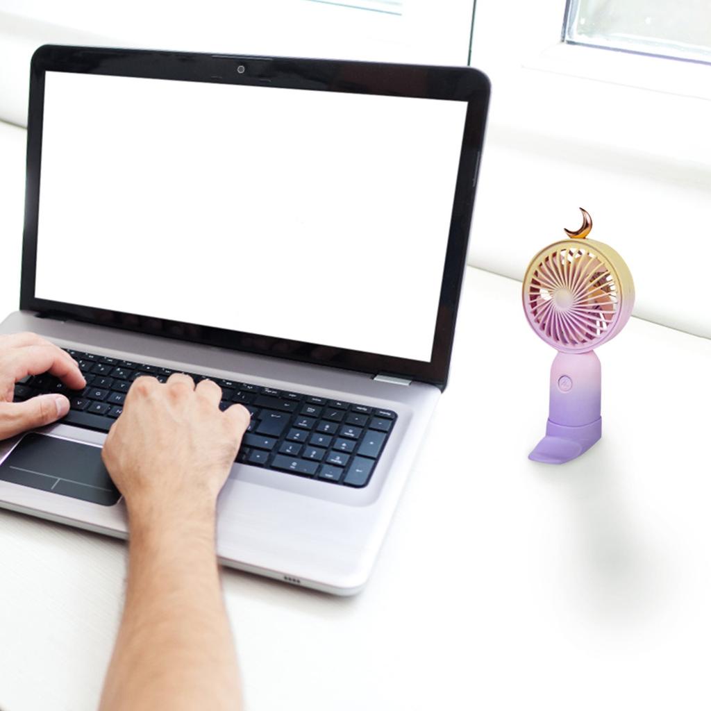 Handheld Small Fan Portable Lanyard  Desktop Student USB Charging Fan