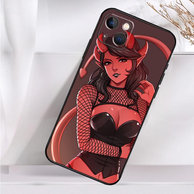 Devil Woman Shockproof Case For iPhone 17 15 16 Pro Max 11 14 Plus 12 13 Mini 16e 17 Air Phone Cover