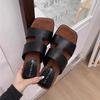 French small sandals platform slippers women's summer wear 2025 new with skirt high-end cool slippers beach sandals