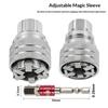 1/2Pcs Adjustable Magic Socket Wrench Universal 10-19mm Ratchet Head Spanner Labor Saving for Furniture Assembly DIY Projects