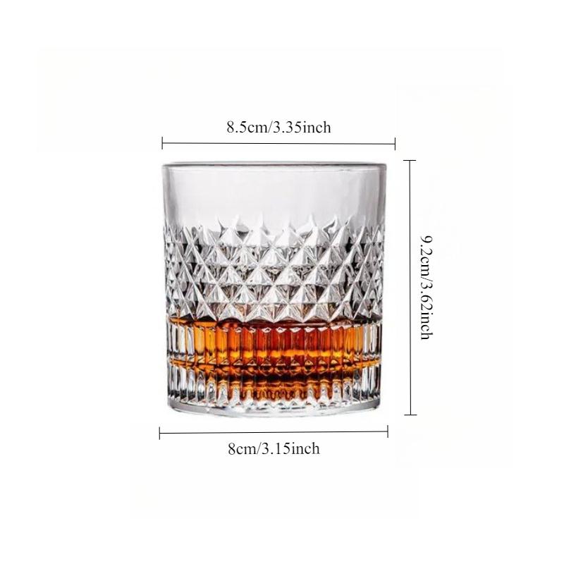 Luxury Glass Drinkware Diamond Pattern Red Wine Cup Nordic Champagne Cup Creative Glass Cups Household Glass Cup Whisky Glass 1pcs