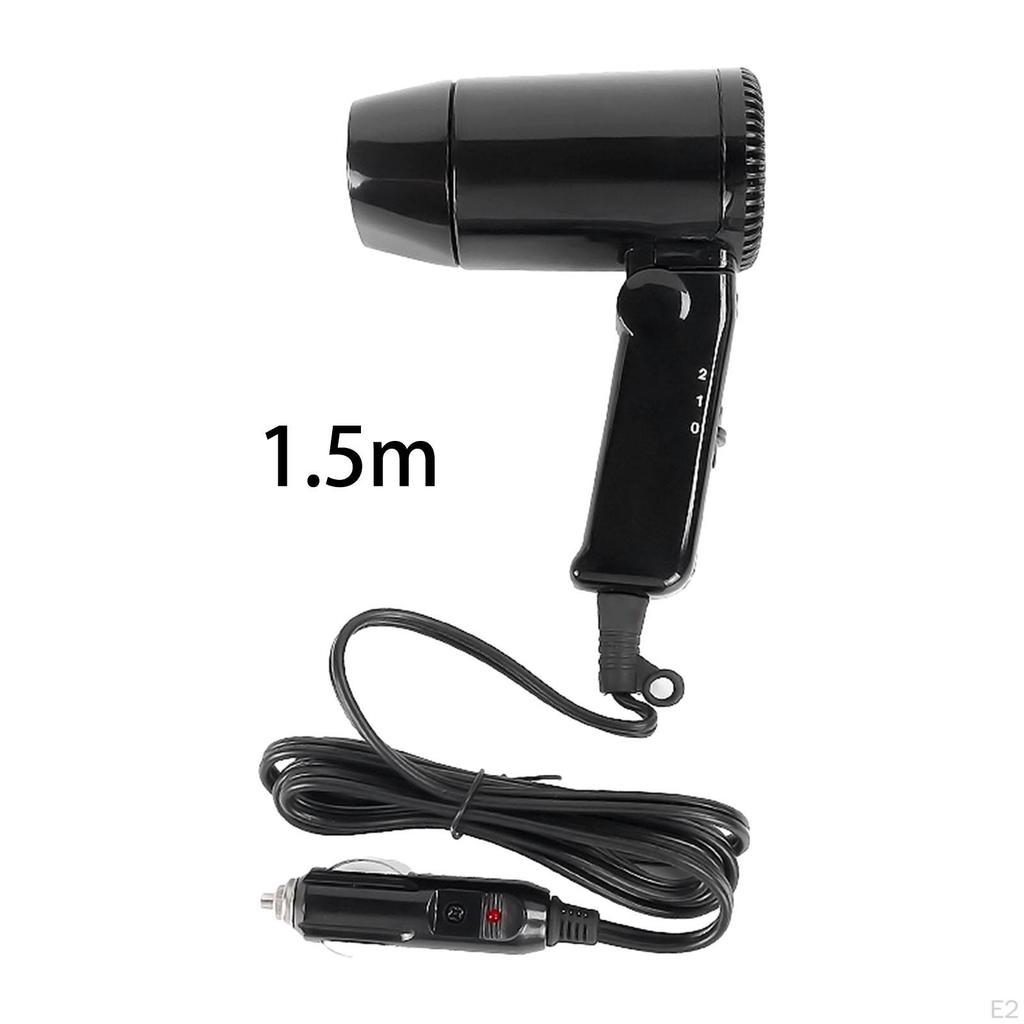 Hair Dryer Car Styling Two Speeds ,Easy To Use, 12V Folding Hairdryer for Women Men ,Car