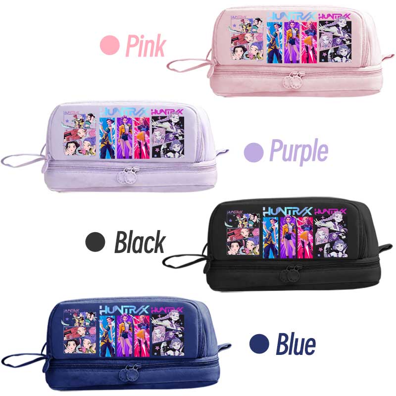 Double-layer Learning Stationery Bag Gift Girl Group Shoulders Bag For K-Pop Cartoon Pencil Case Stationery Bag Anime