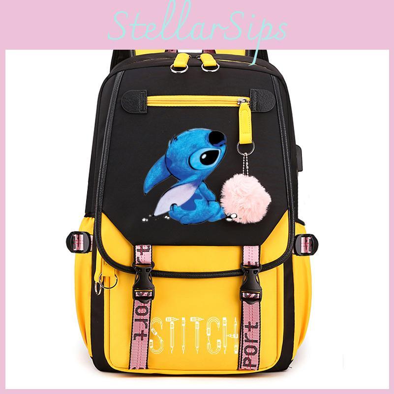 Fashionable Color Blocked Stitch Pattern Student Large Capacity Backpack For Travel And School Use
