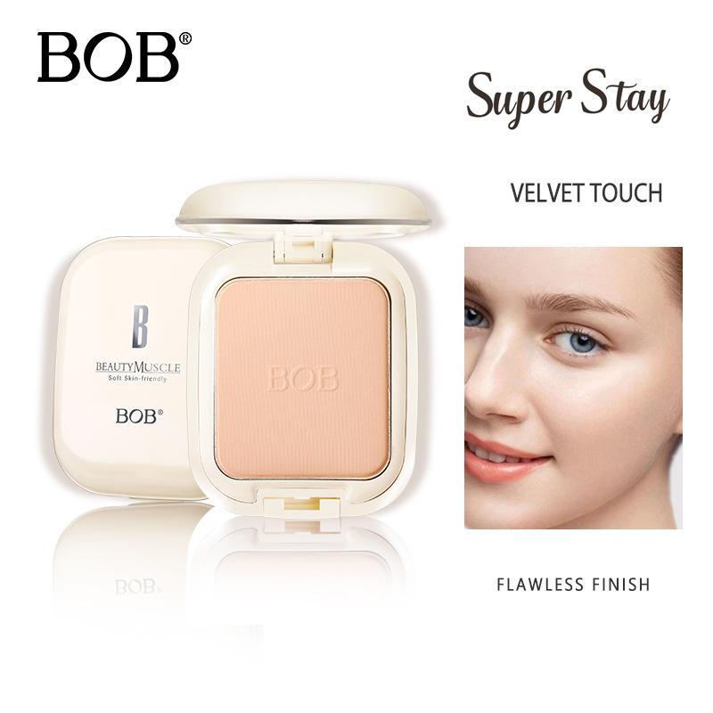 BOB קונסילר קיבוע אבקה ידידותי לעור, עמיד ועדין, מאיר באופן טבעי, איפור יומי, עוגה לבנה גדולה, אבקת דבש