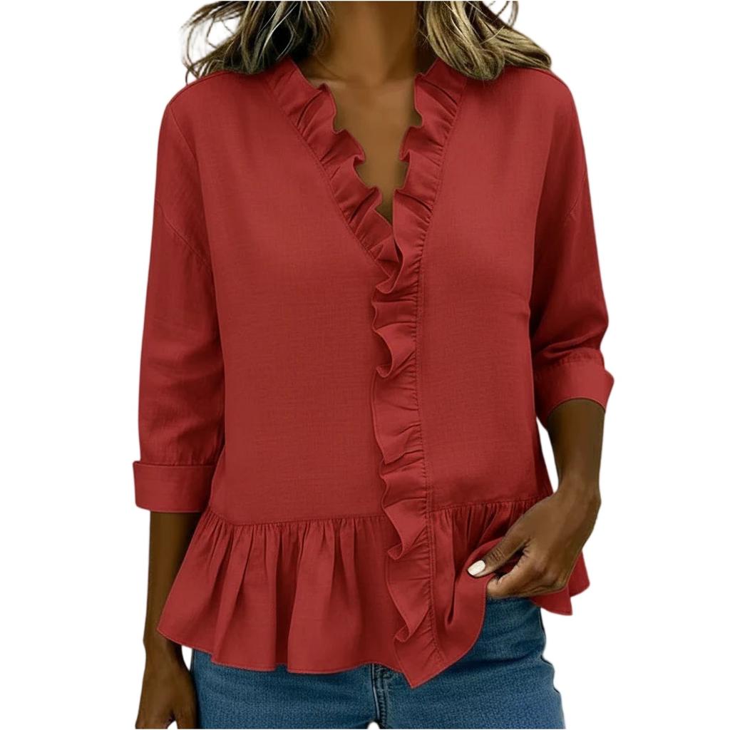 Fashionable Women's Ruffled Blouse