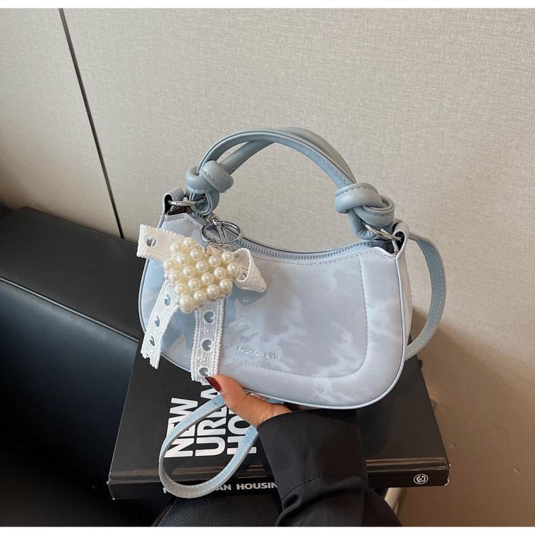 

Премиальная сумка женская летняя новая модная сумка-мессенджер повседневная на одно плечо под мышкой сумка-пельмень синий