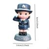 Police -class Statue Cake Topper Sweet Collection Resin Figure Tiny People Model for Sidewalk in The
