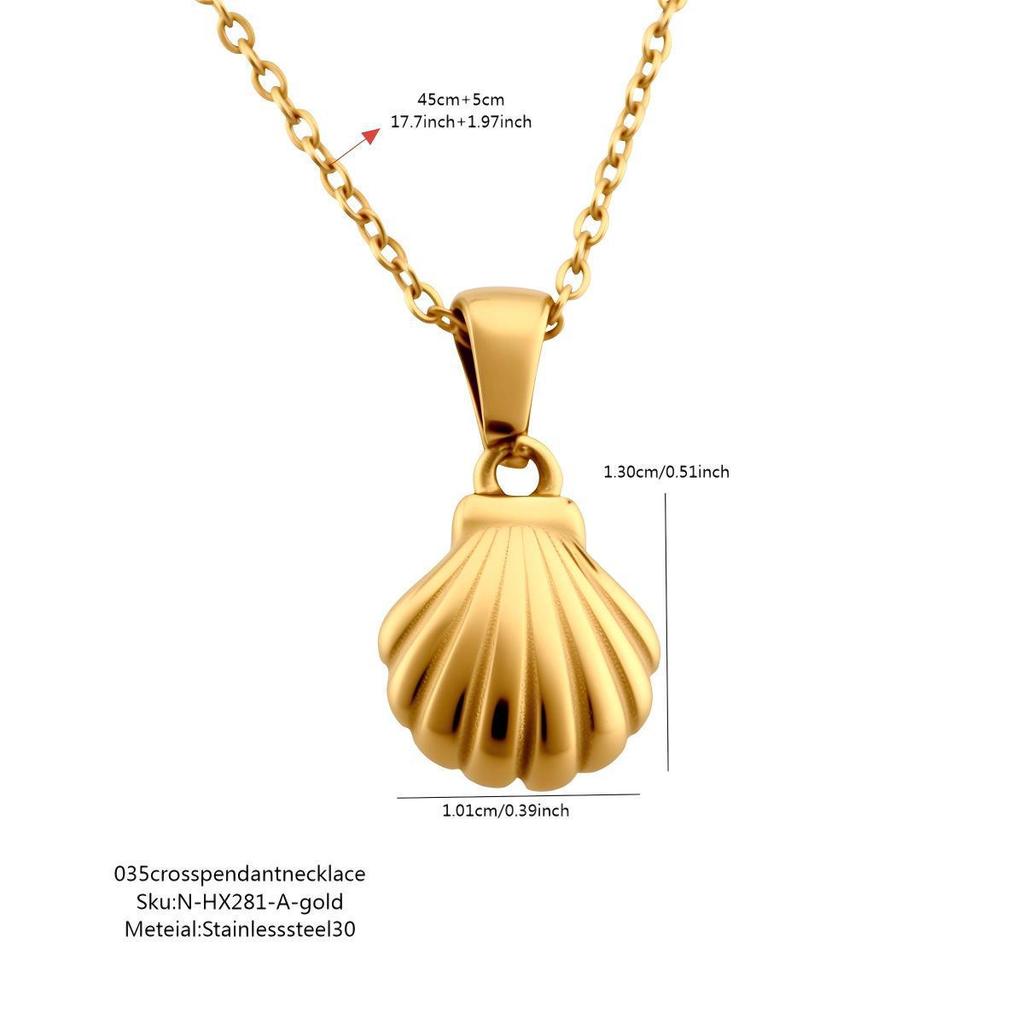 Women's Stainless Steel Necklace & Earring Set - Polished Geometric Hip Hop Jewelry