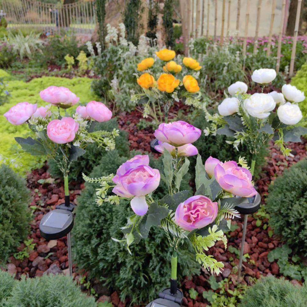 7Head Design Solar Lights Waterproof Solar Powered Solar Garden Lights Flower Shape Decorative Light Solar Powered Lights