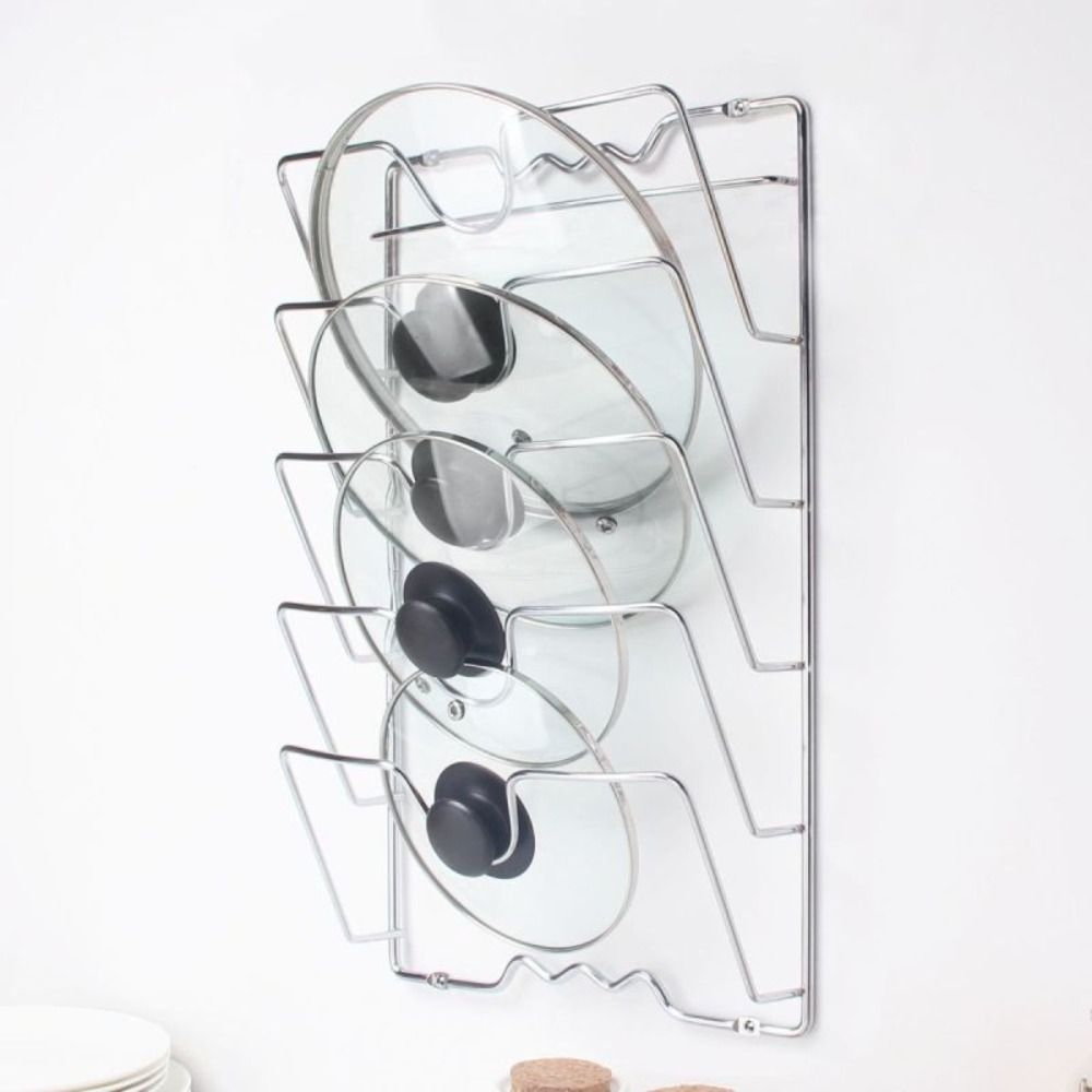 

Wall Mounted Lid Rack Space-saving Cutting Board Drainage Rack Portable Kitchen Storage Rack