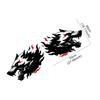 Ferocious Wolf Car Stickers Flame Shape Animal Pattern Car Side Door Vinyl Decals Self-Adhesive Auto Body Decoration Accessories