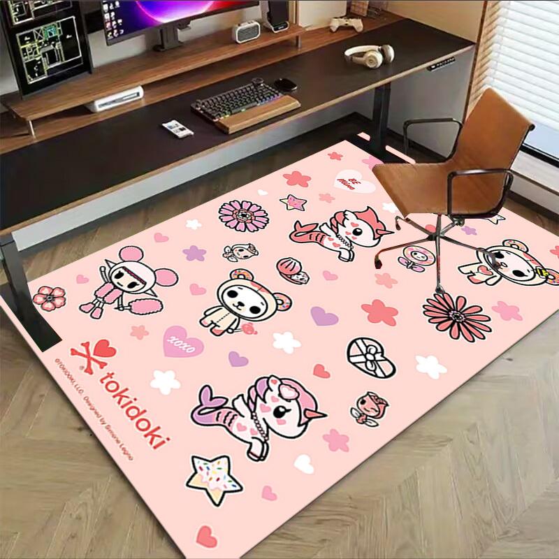 1 Stück tokidoki Valentinstag Teppich rutschfest Polyester Fußmatte für Büro.Schlafzimmer