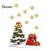 Indoor Outdoor Holiday Decor Christmas Window Static Sticker, Creative Snowman Tree Pattern PVC Decal, Waterproof Party Decorations Reusable
