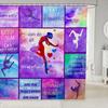 ManCute Frog Kids Shower Curtains,Lavender Flowers Butterfly Romantic Bathroom Curtains for Girls Boys Women,Cartoon Animals