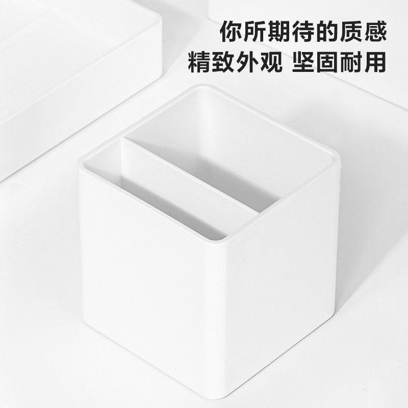 

1pcs Multi functional pen holder storage box, square simple desktop stationery pen holder, multifunctional office use