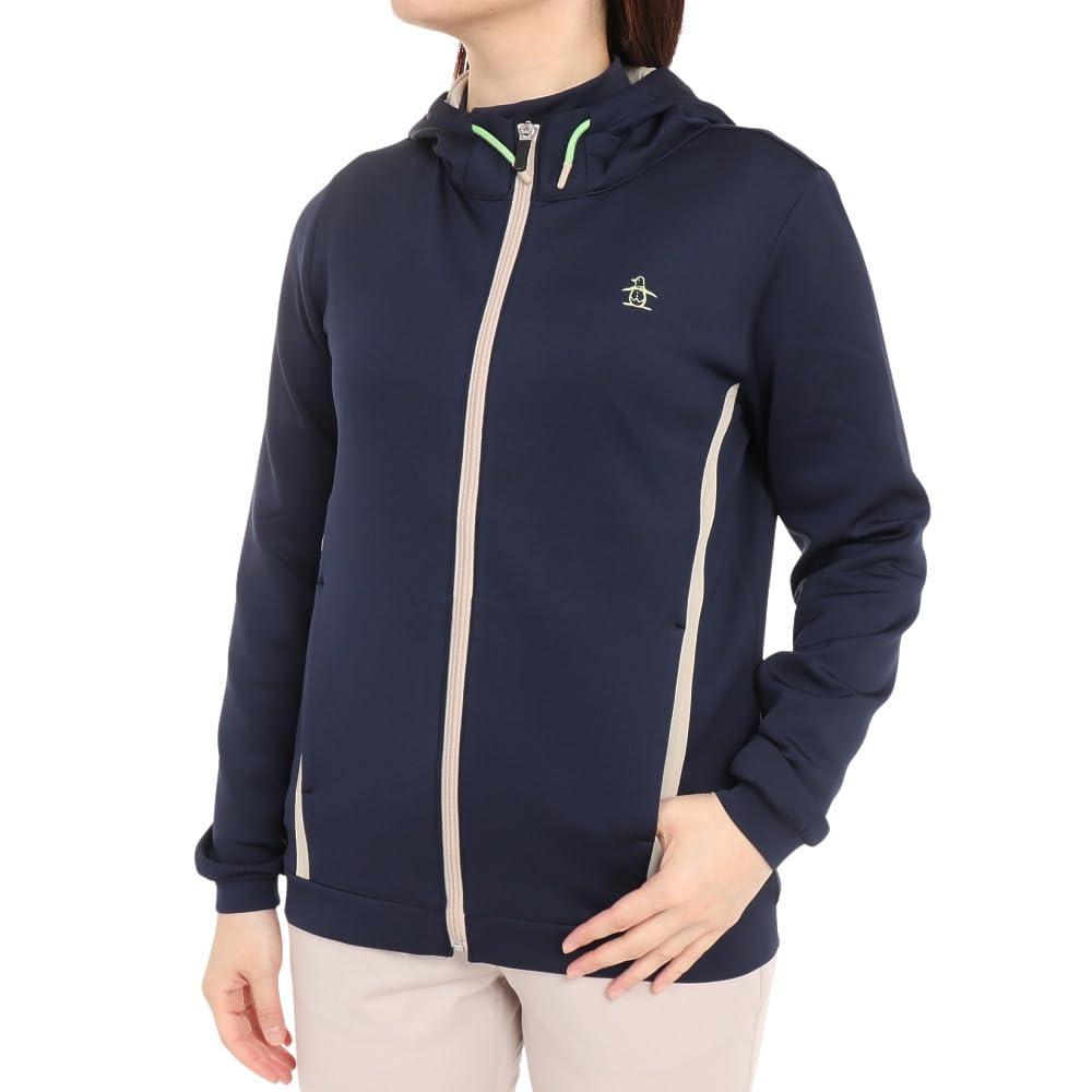 

Cut and Sew Stretch Lightweight Cardboard Knit Hoodie Parka Golf MGWWJL50 NV00 M [Munsingwear] Women s (Navy)