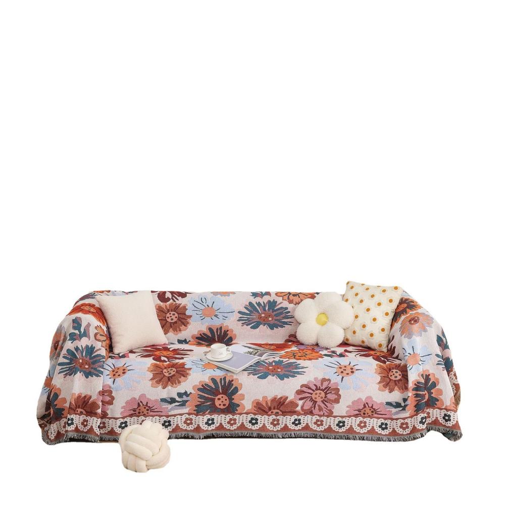 Nordic Instagram Style Sofa Cover Sofa Towel Cover Cloth Outdoor Living Room Sofa Cover Towel Double-Sided Thickened Baby Sling Camping