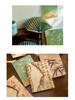 Burning Glass Bead Fan-Shaped Lamp: Oil Painting-Inspired Book Lamp with Calligraphy Text - Creative Ancient Style Gift.