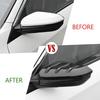 Carbon Fiber Side Wing Mirror Cap Cover Trim For Honda Civic Hatchback 2016-