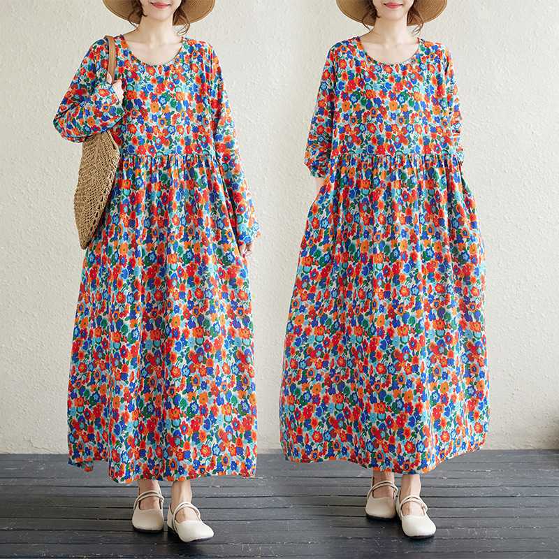 

Очень широкое платье миди с круглым вырезом, пуловер, платье для мамы среднего возраста, женское XL