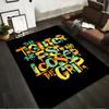 Colorful Artistic Quote Carpet with "The Tighter The Grip" Design Suitable for Use As an Anti-slip for Living Room Bedroom Sofas