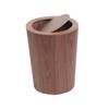 Garbage Can Wood Home Bedroom Dormitory Bathroom Toilet Trash Rubbish Bin Storage Wastebasket with Rolling Cover