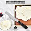 3 Metal Cake Offset Spatulas, 6 8 & 10 Inch Frosting Angled Icing Spatula for Decorating