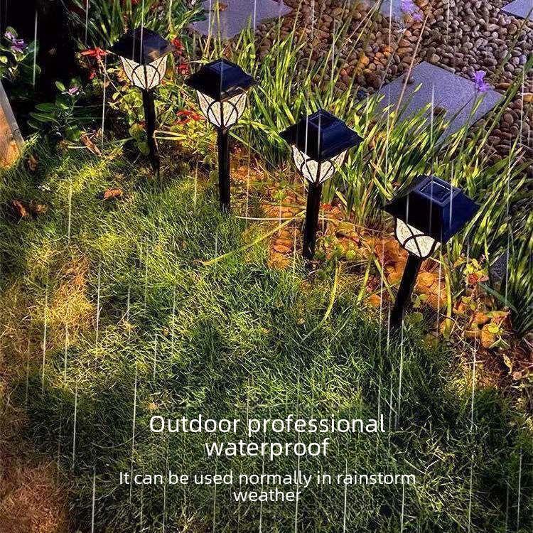 Waterproof Cross-Border Solar Garden Light: Outdoor Villa Decorative Plug Light for Lawn and Square Areas.