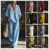 Women's Fashion Casual Summer Spring Short Sleeve V Neck Pants Suits Elegant