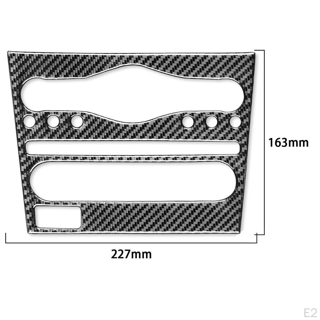Automotive Radio Console Panel Cover Trim, Carbon Fiber Accessory, Fit 37