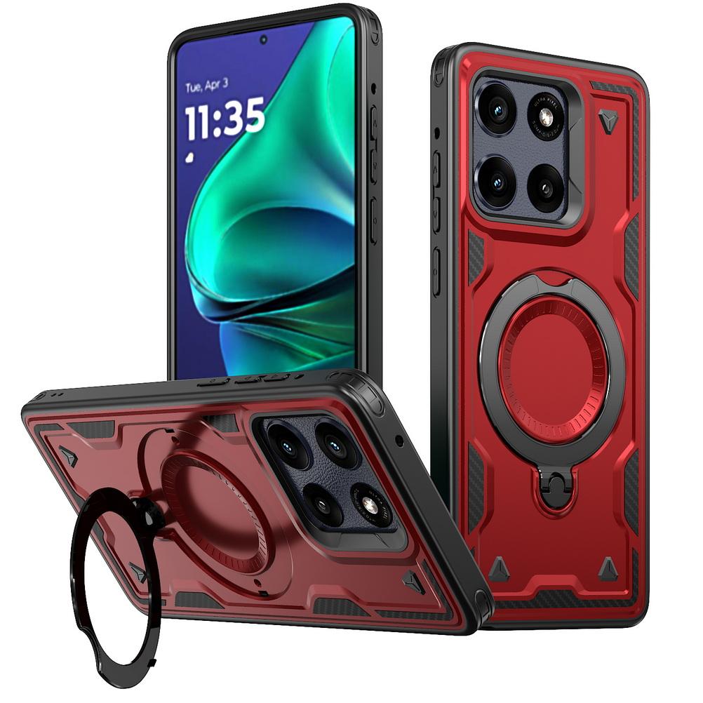

Metal Ring Magnet Adsorption Wirelessly charged Case for Moto G Stylus 5G G Power G Play G Motorola Edge () Cover Motorola Moto G (2024)