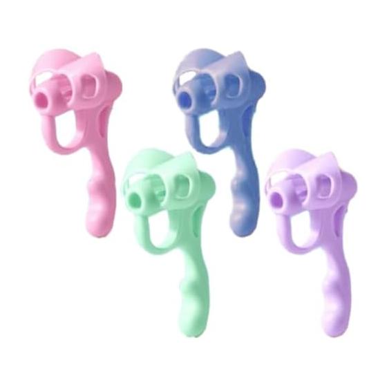 Aristal Pencil Grips, Silicone Writing Correction Aids for Kids and Adults, Right and Left Handed, 4 Colors, 4 Pack