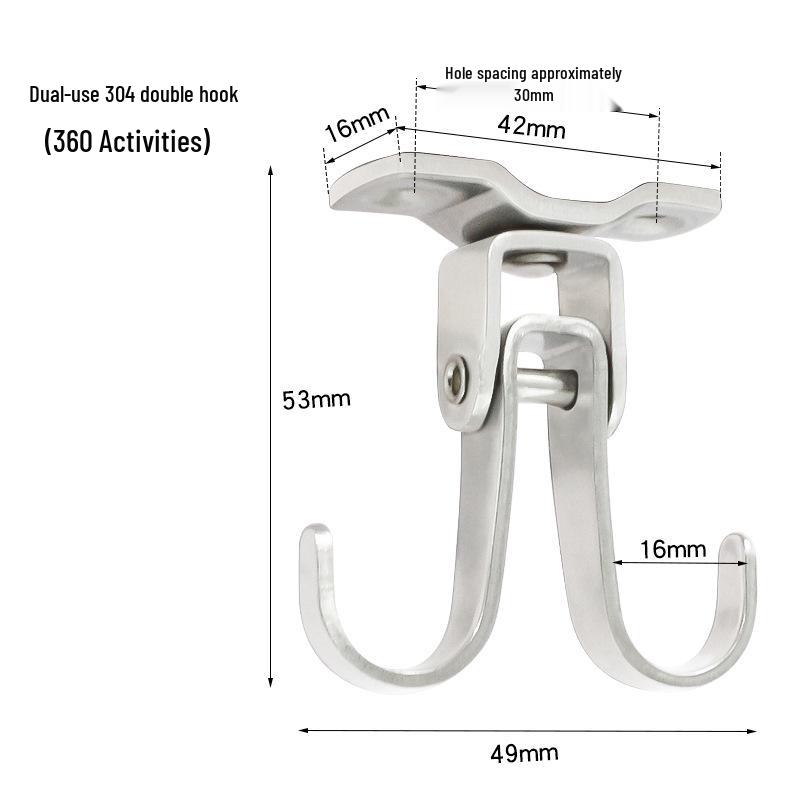 Black Stainless Steel Ceiling Mount Rotating Hook for Projector Screens
