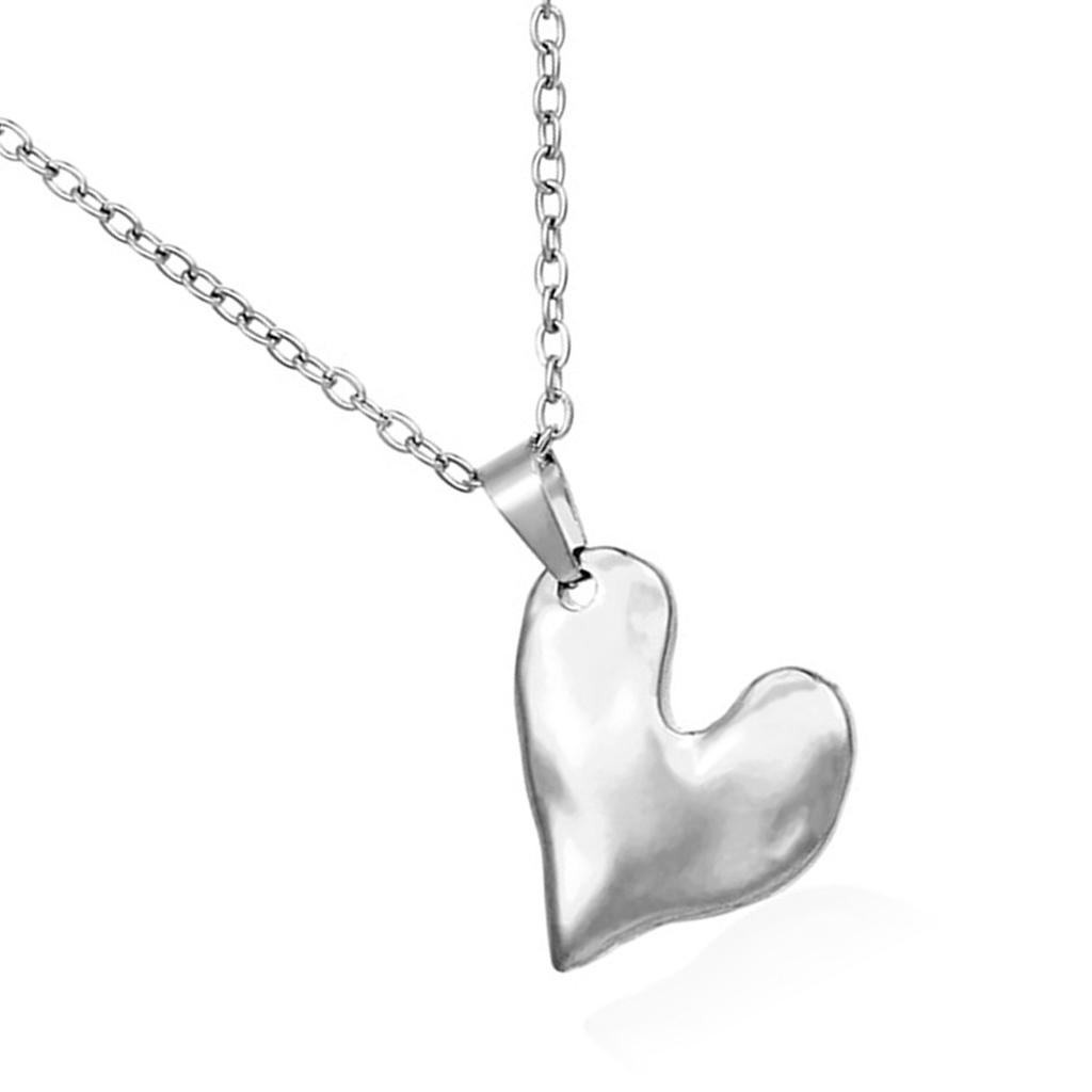 Elegant Love Heart Necklace Pendant Charm Neck Chain Jewelry with Stainless Steel Chain for Everyday Wear