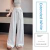 Autumn New Arrival Work Clothing Ice Silk Cotton Linen Lace-up Suit Loose Pants High Waist Slim Looking Casual Mop Straight-leg Yamamoto Pants