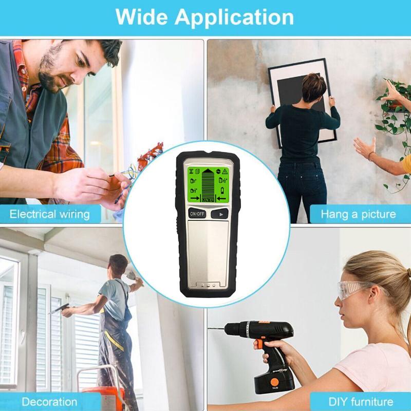 Detector electric 5 în 1 de perete de testare a metalelor Senzor Wire Stud Finder Cable Scanere