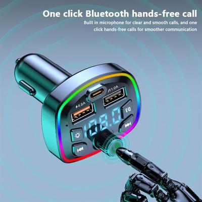 Bluetooth FM vysílač do auta Bezdrátový handsfree audio přijímač do auta Mp3 přehrávač Rychlá nabíječka Příslušenství do auta