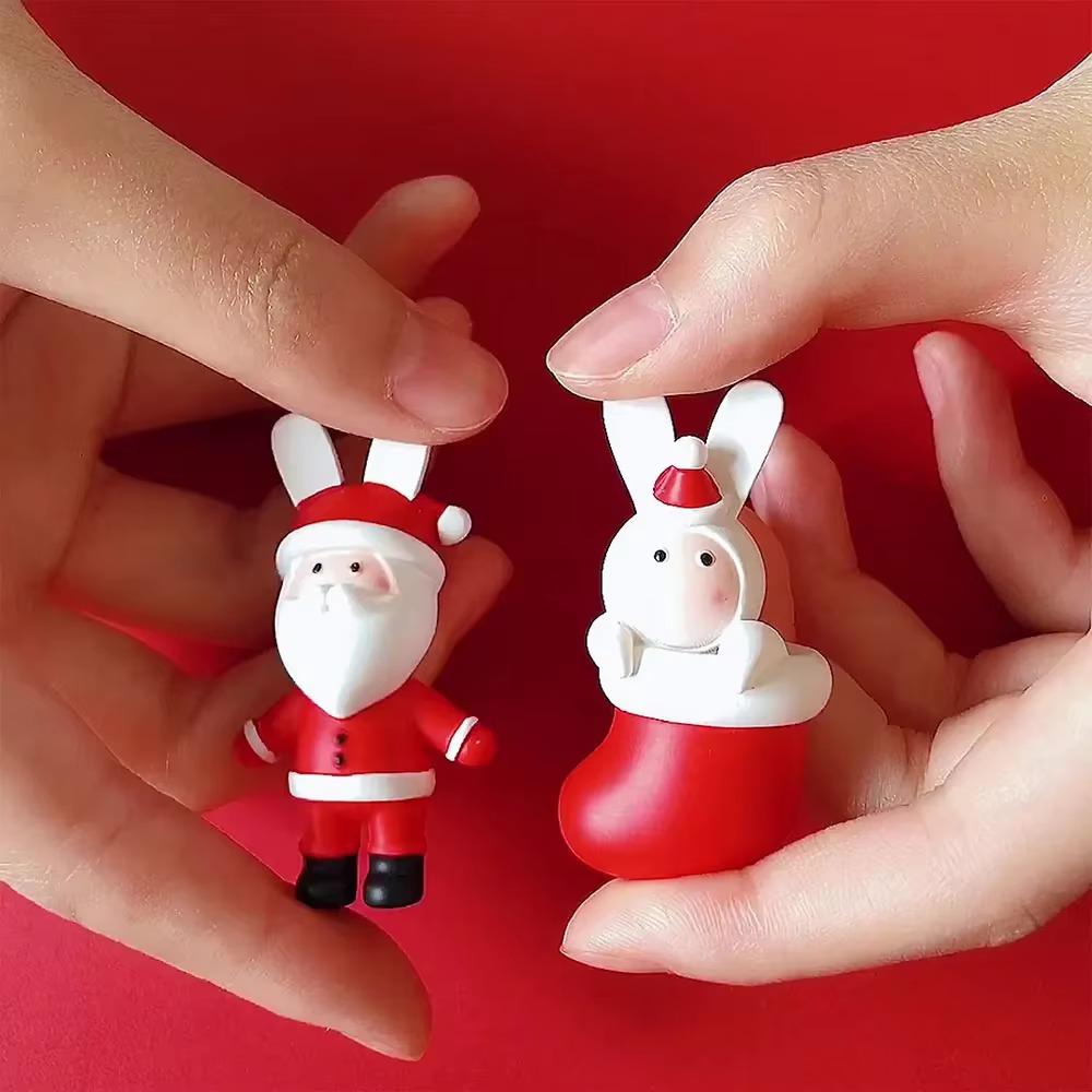 Cartoon Hand-painted Christmas Fridge Stickers Resin Art 3D Snowman Magnetic Stickers Cute Santa Claus Fridge Magnets Bedroom