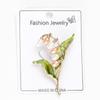 Stylish Pearls Embellished Flower Pin Casual Formal Wear Jewelry Accessory Clothing Accessories For Everyday Outfits