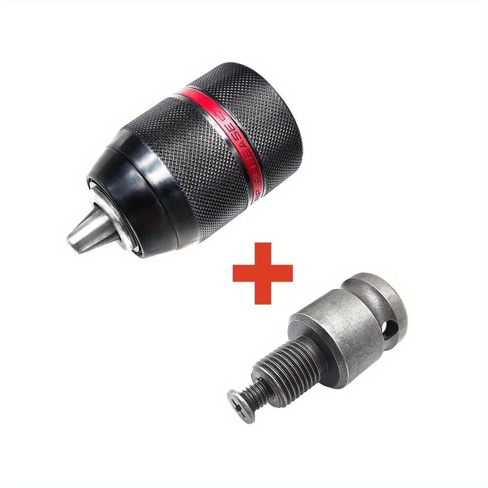 3 Pcs/set Metal Heavy Duty 1/2-20UNF 13mm Keyless Drill Chuck Hex Shank/SDS/Socket Square Female Adaptor Hardware Tool Professional