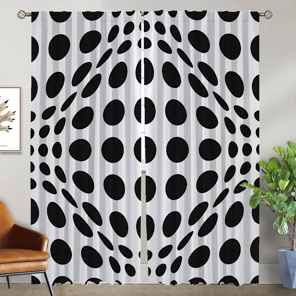 Elegant Art Room Curtains Living Tulle Bedroom Shades Partition Halloween Decoration Home Interior Curtain Polyester Ideal For Area