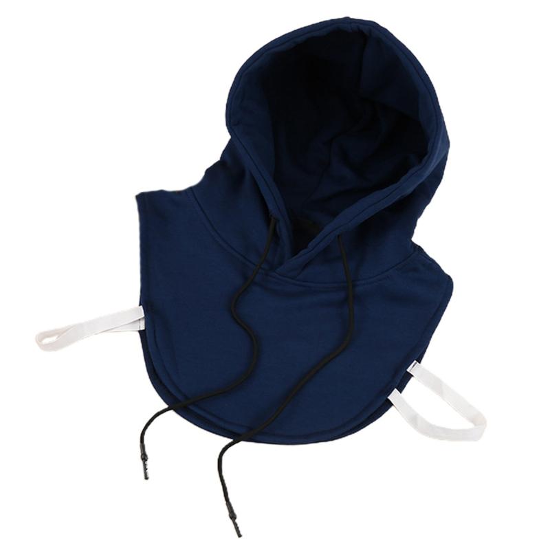 

Унисекс Худи с ложным воротником, съемный дики, однотонный полусвитшот с капюшоном