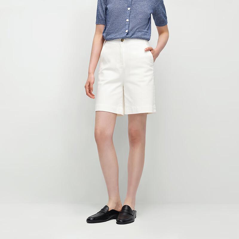 

OVVOVV Women s Classic White Denim Shorts 24